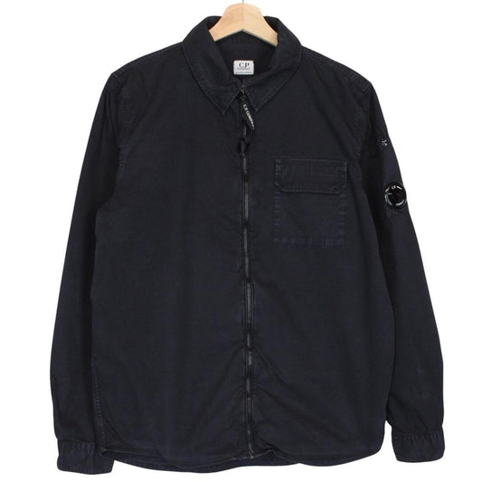 CP Company Navy Blue Full Zip Lens Overshirt Jacket