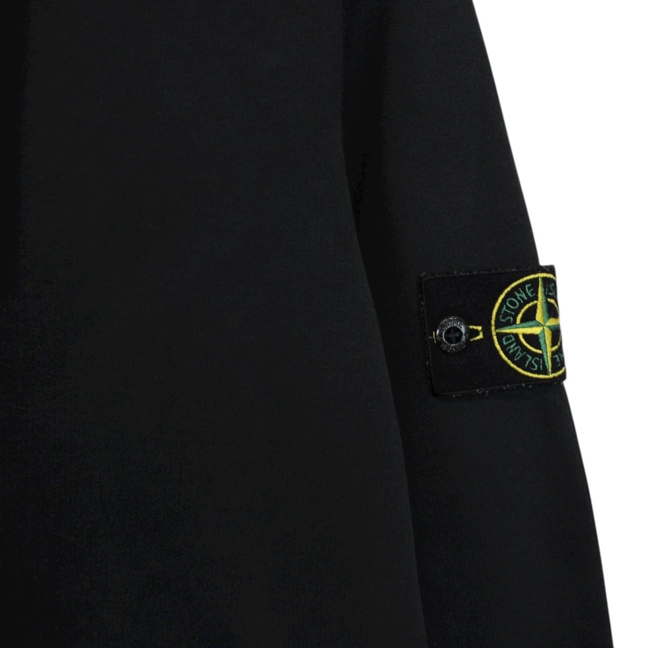 Stone Island AW 2022 Black Cotton Hoodie Jumper
