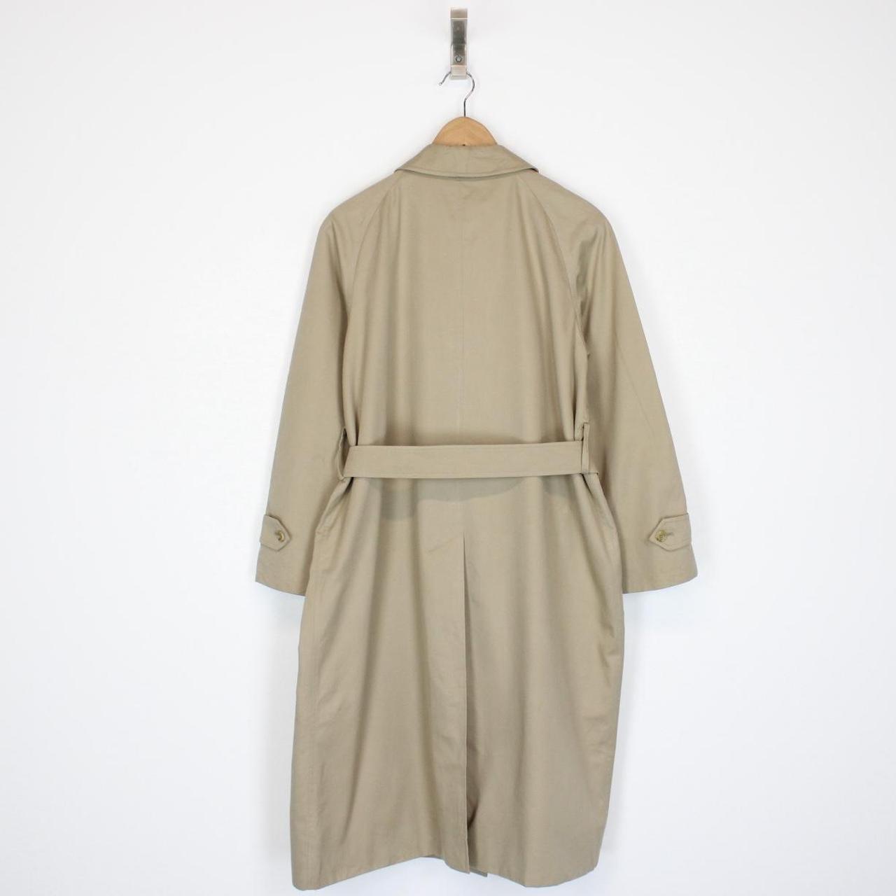 Vintage 90s Burberry Beige Single Breasted Belted Trench Coat