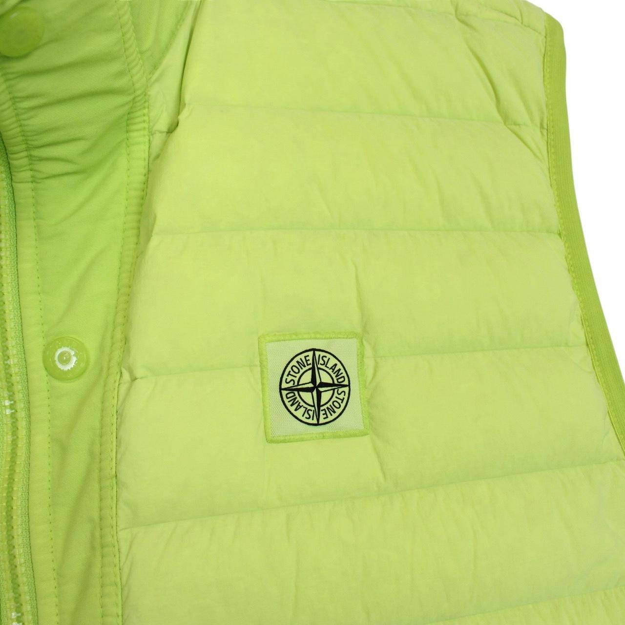 Stone Island AW 2019 Loom Woven Chambers Stretch Nylon TC Yellow Down Gilet