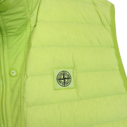 Stone Island AW 2019 Loom Woven Chambers Stretch Nylon TC Yellow Down Gilet