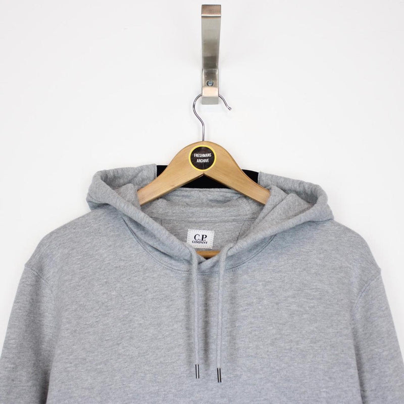 CP Company Grey Cotton Lens Hoodie Jumper