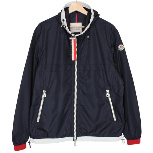 Moncler Alshat Navy Blue Full Zip Nylon Windbreaker Jacket