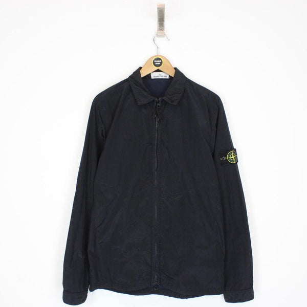 Stone Island AW 2016 Navy Blue Full Zip Nylon Metal Overshirt Jacket
