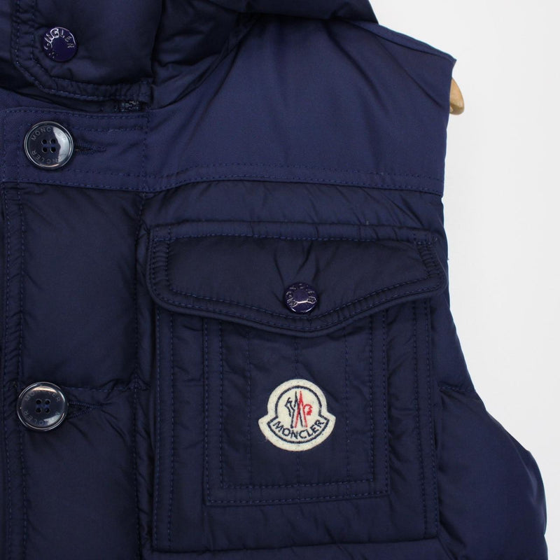 Moncler Navy Blue Down Rabelais Gilet / Bodywarmer Jacket