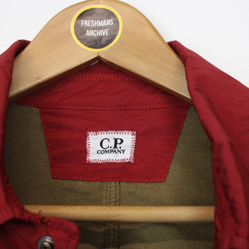 CP Company Red Full Zip Nylon Lens Overshirt Jacket