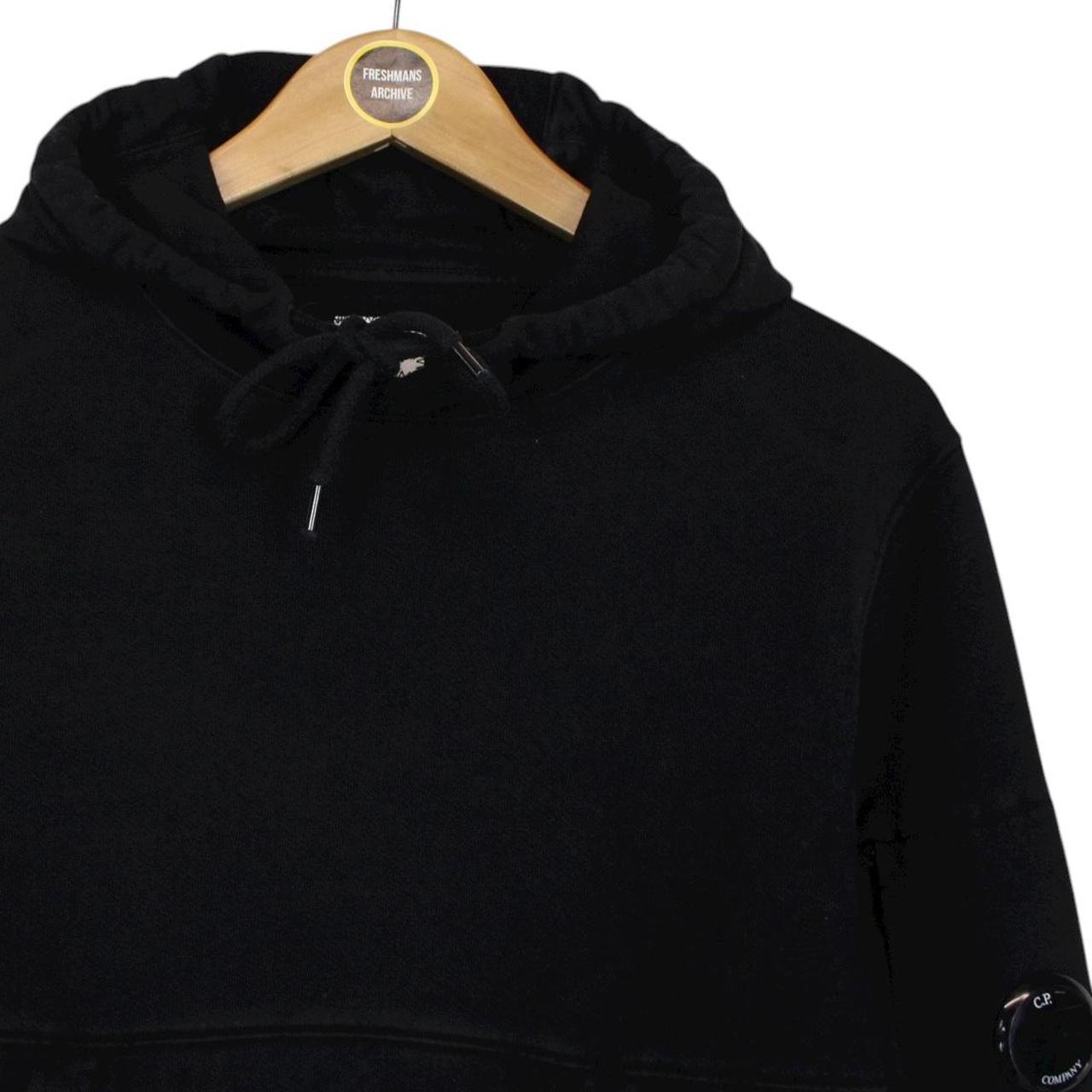 CP Company Black Cotton Lens Hoodie Jumper