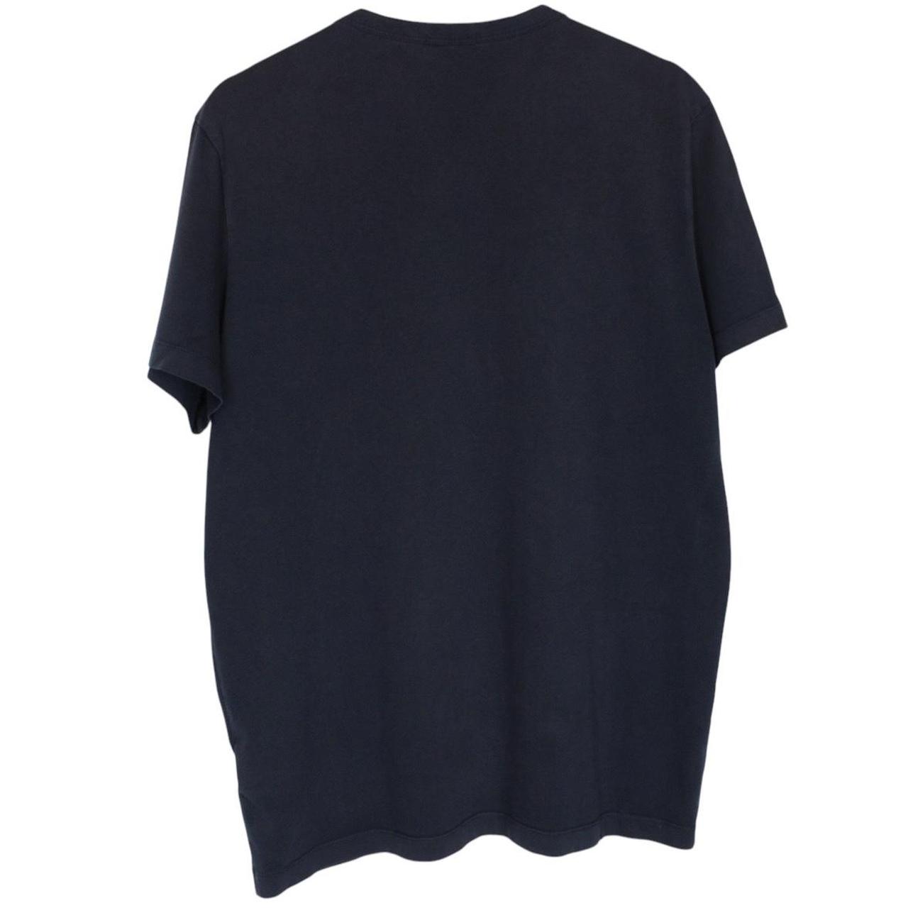 Moncler Maglia Navy Blue Double Logo Short Sleeve T-Shirt