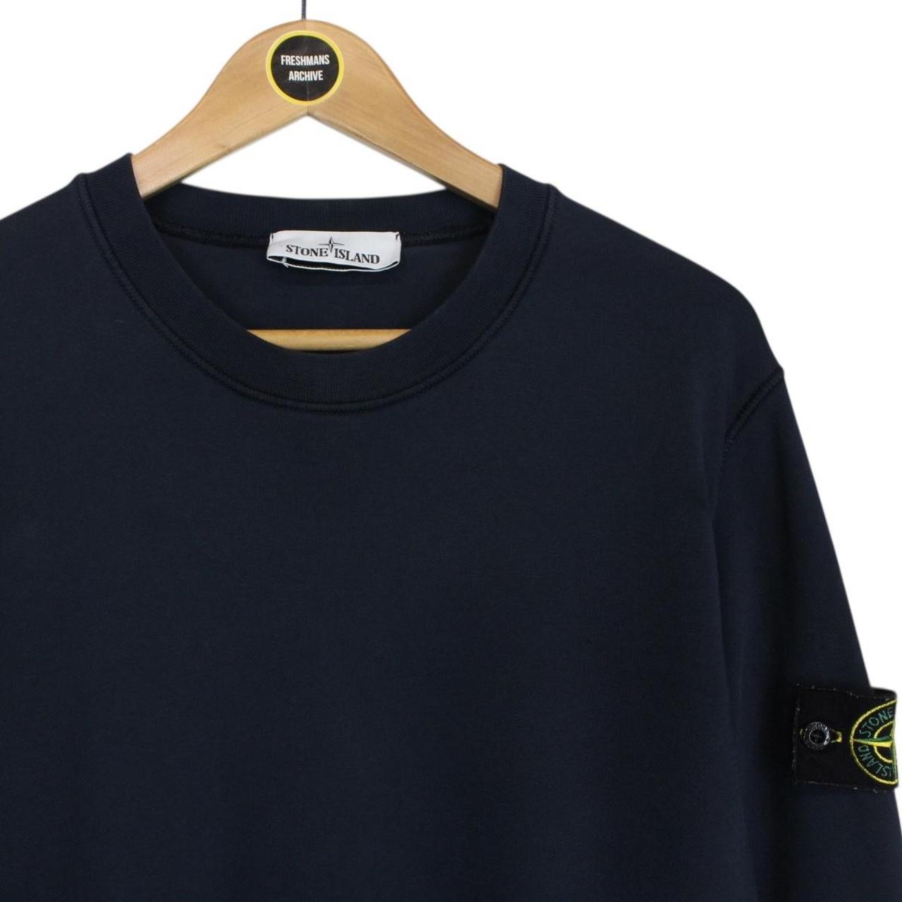 Stone Island SS 2021 Navy Blue Cotton Sweatshirt Jumper