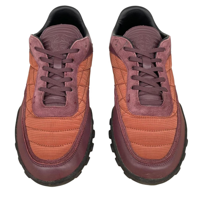 Stone Island Burgundy and Orange Football Trainers