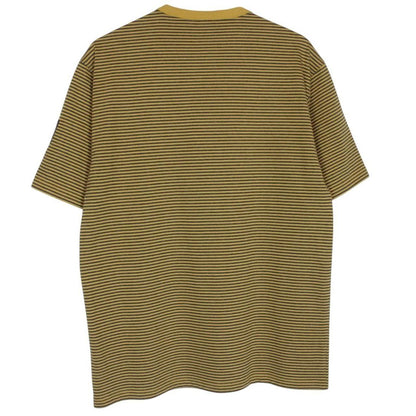 Belstaff Yellow and Black Drum Yarn Dye Striped Short Sleeve T-Shirt