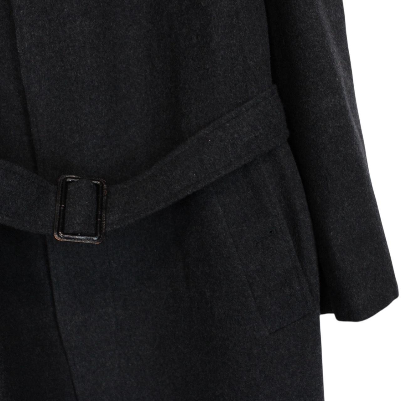 Vintage 90s Burberry Grey Wool Belted Coat