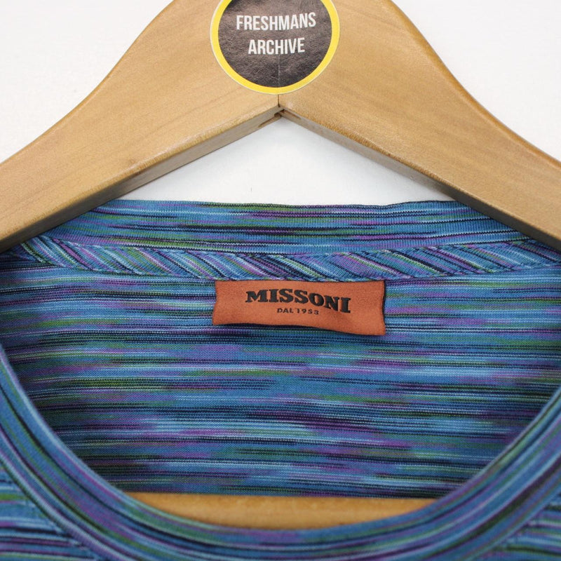 Missoni Multicoloured Striped Short Sleeve Cotton T-Shirt