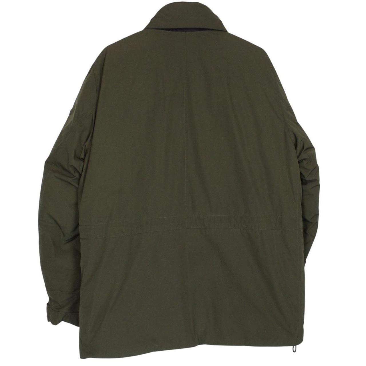 Stone Island green full zip jacket with micro twill fabric and logo badge.