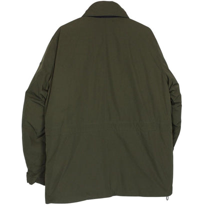 Stone Island green full zip jacket with micro twill fabric and logo badge.