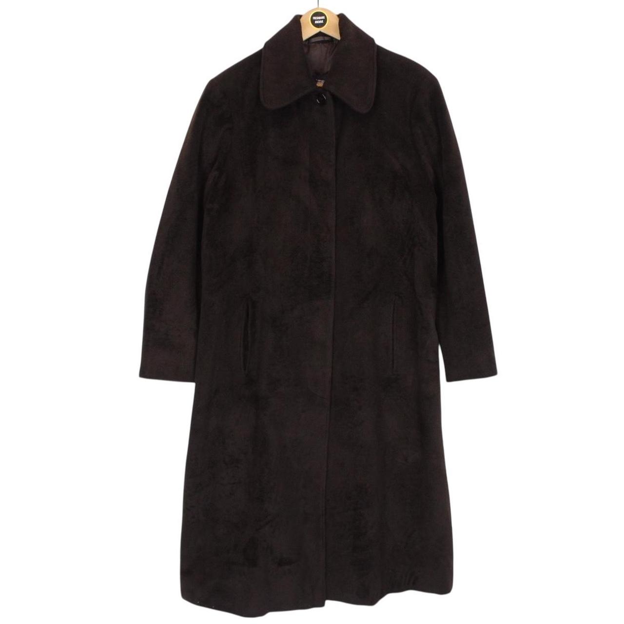 Vintage Burberry London Brown Cotton Blend Coat