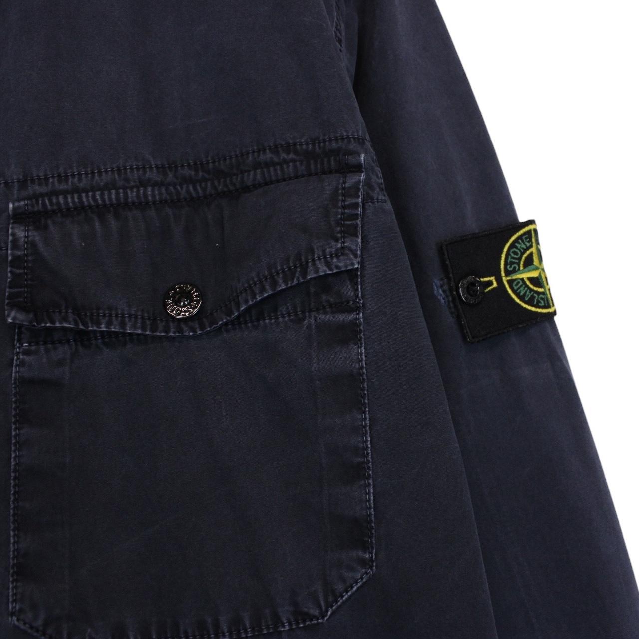 Stone Island AW 2014 Navy Blue Full Zip Cotton Overshirt Jacket