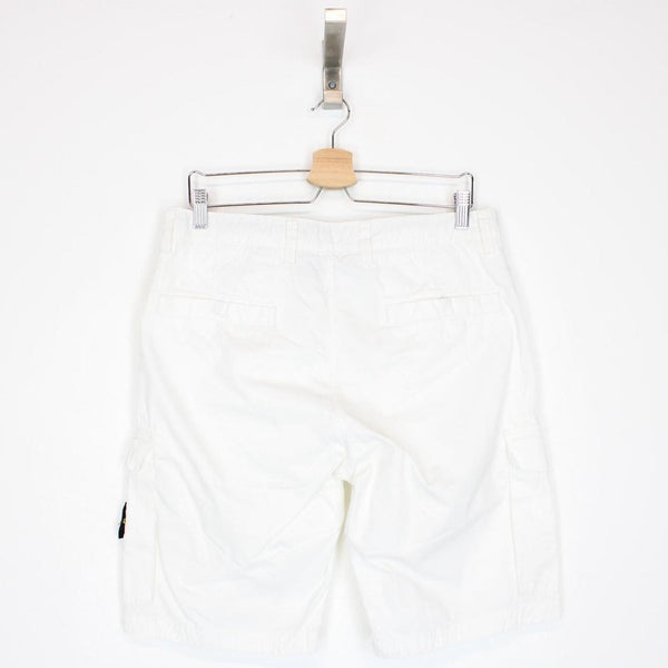 Stone Island SS 2017 White Bermuda Cotton Cargo Shorts