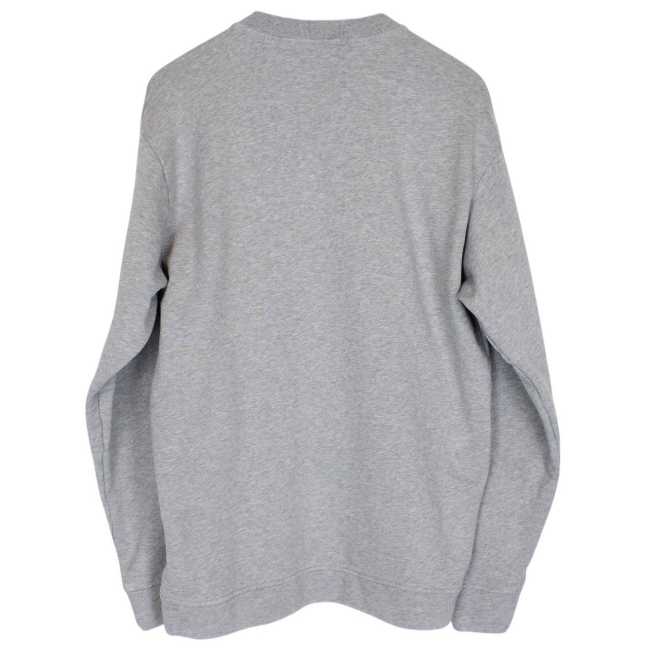 Stone Island SS 2023 Grey Logo Embroidered Cotton Sweatshirt Jumper