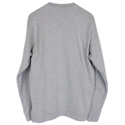 Stone Island SS 2023 Grey Logo Embroidered Cotton Sweatshirt Jumper