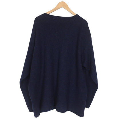 Vintage Stone Island AW 1995 Navy Blue Green Edge Badge Wool Knit Jumper