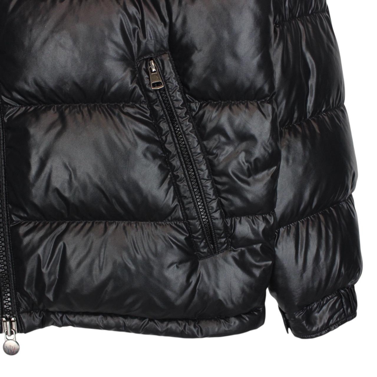 Moncler Maya Black Full Zip Hooded Down Puffer Jacket