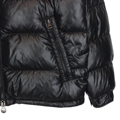Moncler Maya Black Full Zip Hooded Down Puffer Jacket