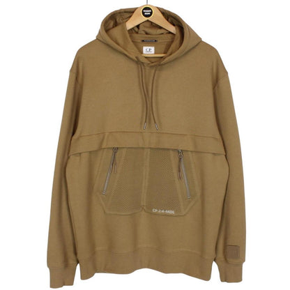 CP Company Metropolis Series Tan Brown Cotton Hoodie Jumper