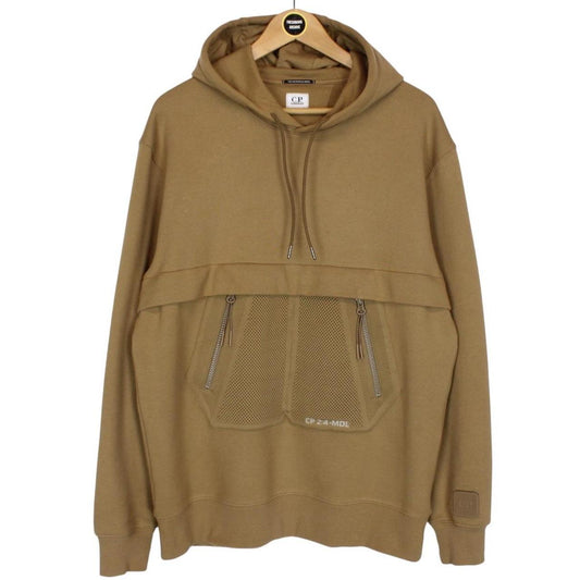 CP Company Metropolis Series Tan Brown Cotton Hoodie Jumper