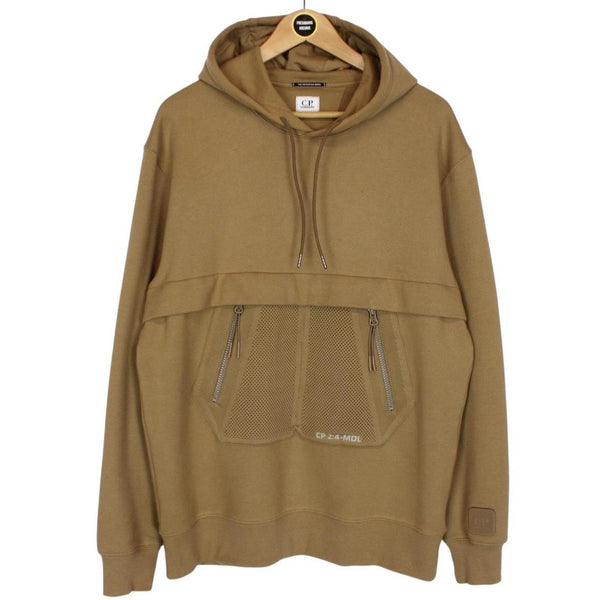 CP Company Metropolis Series Tan Brown Cotton Hoodie Jumper