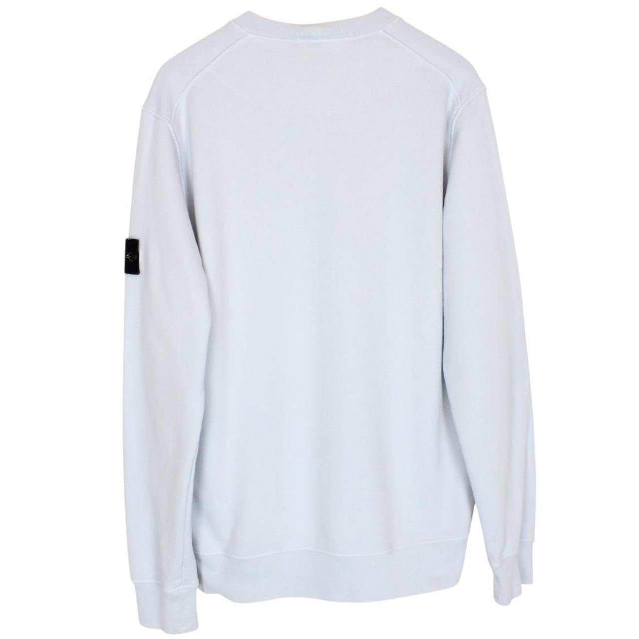 Stone Island SS 2024 Light Blue Cotton Sweatshirt Jumper