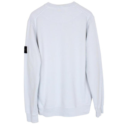 Stone Island SS 2024 Light Blue Cotton Sweatshirt Jumper