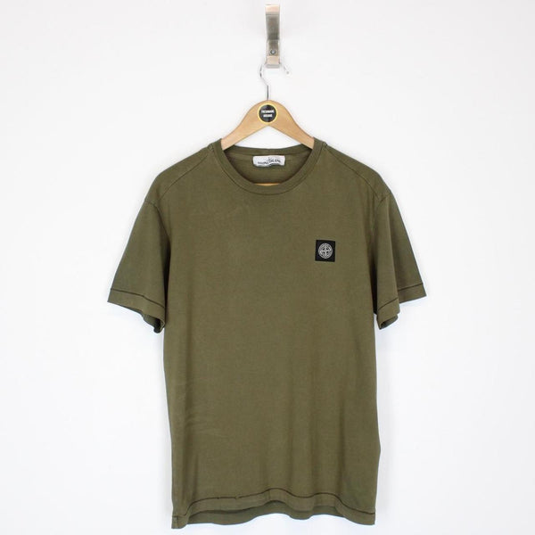Stone Island SS 2018 Khaki Green Short Sleeve Compass T-Shirt