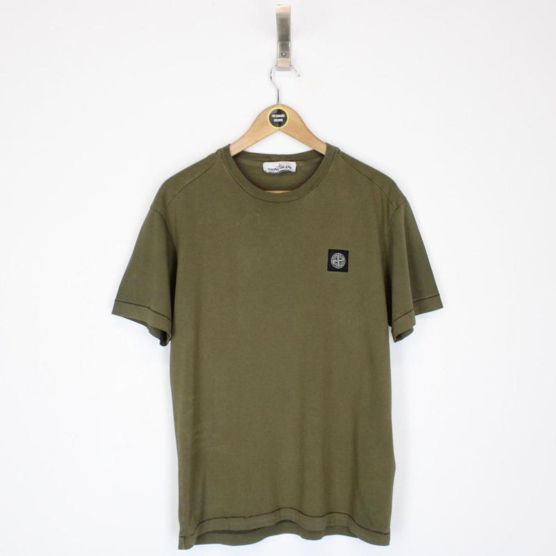 Stone Island SS 2018 Khaki Green Short Sleeve Compass T-Shirt