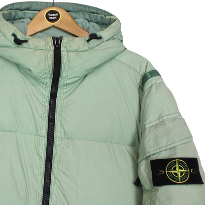 Stone Island AW 2022 Green Garment Dyed Crinkle Reps R-NY Down Puffer Jacket