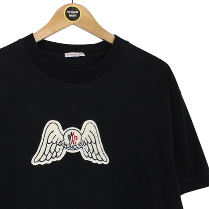 Moncler x Palm Angels Black Logo Short Sleeve T-Shirt