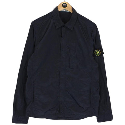 Stone Island SS 2018 Navy Blue Full Zip Nylon Metal Overshirt Jacket