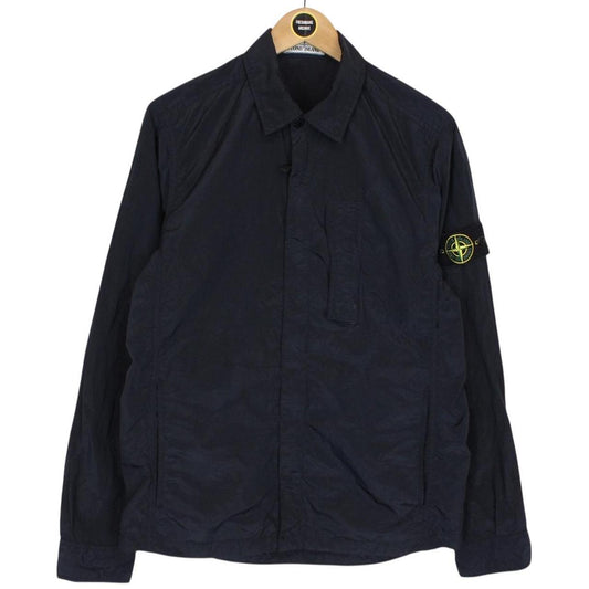 Stone Island SS 2018 Navy Blue Full Zip Nylon Metal Overshirt Jacket