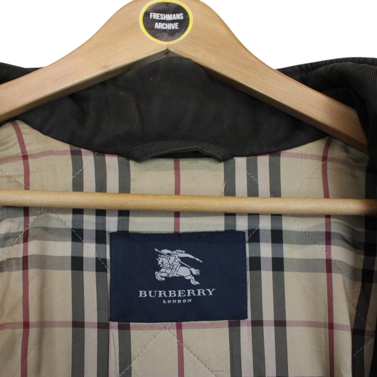 Burberry London Brown Multi Pocket Nova Check Lined Cotton Jacket