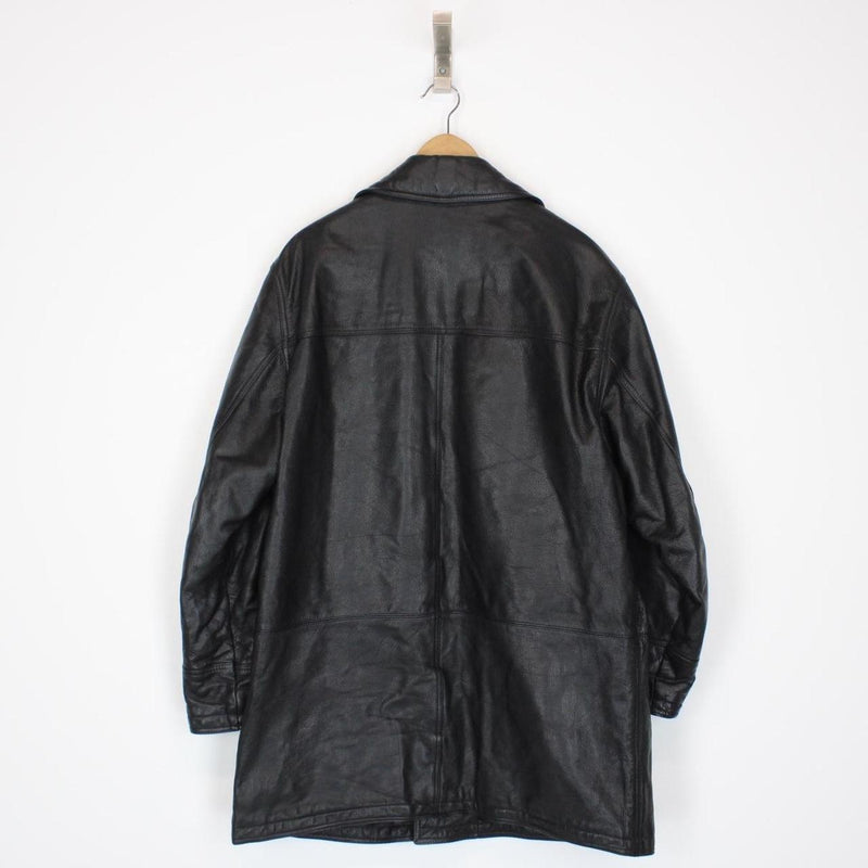 ジャケット・アウター versace vintage coat VTG Versace Classic V2 Leather Coat Size XL FLAWS READ No