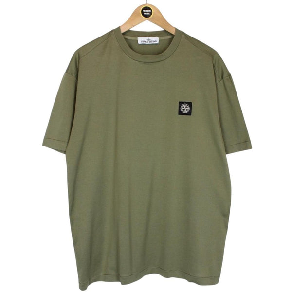 Stone Island Green Short Sleeve Cotton Compass T-Shirt