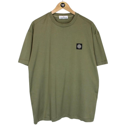 Stone Island Green Short Sleeve Cotton Compass T-Shirt