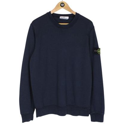 Stone Island SS 2021 Navy Blue Cotton Sweatshirt Jumper