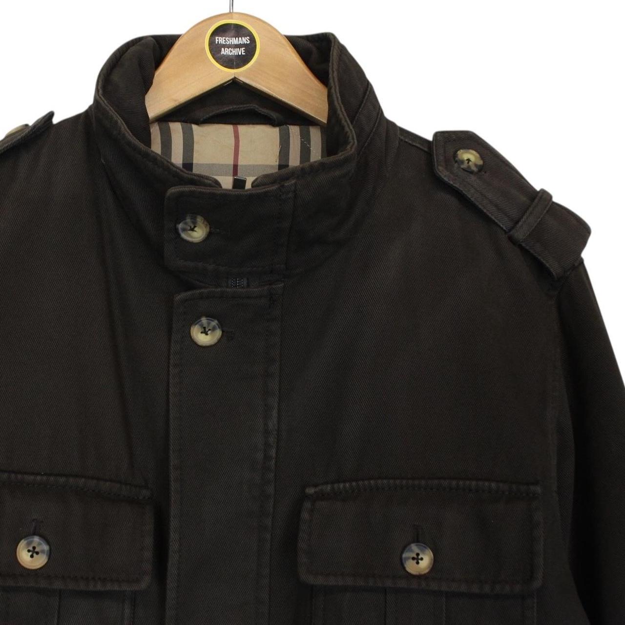 Burberry London Brown Multi Pocket Nova Check Lined Cotton Jacket