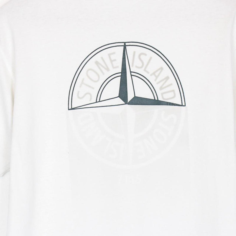 Stone Island AW 2019 White Short Sleeve Logo Print Cotton T-Shirt