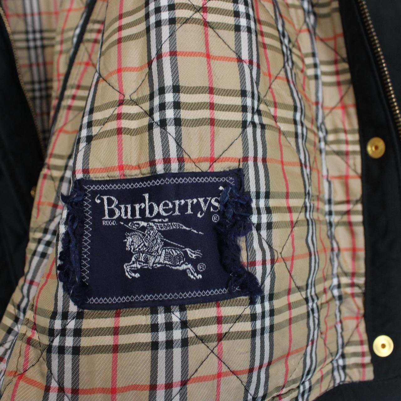 Vintage 90s Burberry Black Nova Check Lined Quilted Jacket