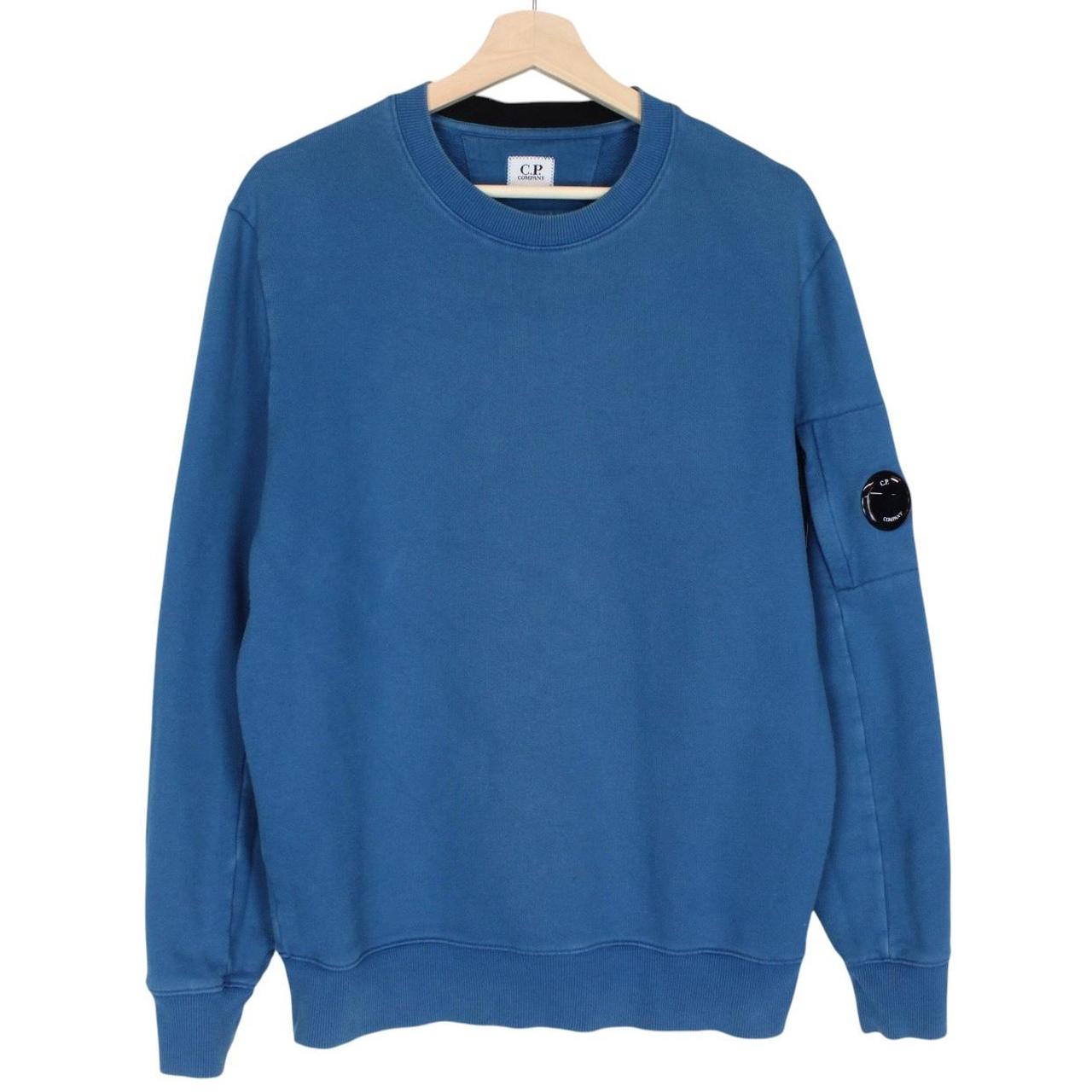 CP Company Blue Goggle Lens Cotton Sweatshirt Jumper