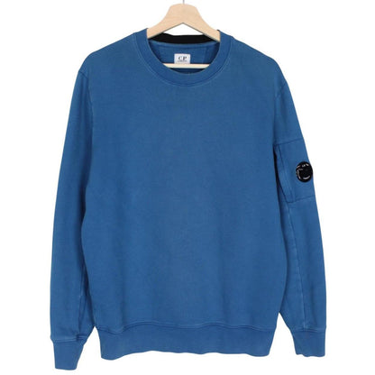 CP Company Blue Goggle Lens Cotton Sweatshirt Jumper
