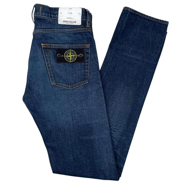 Stone Island SS 2017 Blue Slim Fit Denim Jeans