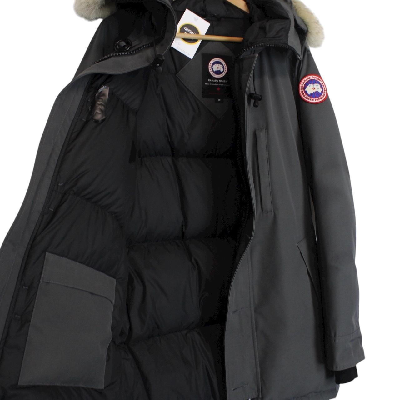 Canada Goose Graphite Grey Chateau Parka Down Jacket with Fur Trim
